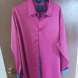 Flex Men's Vibrant Pink Dress Shirt